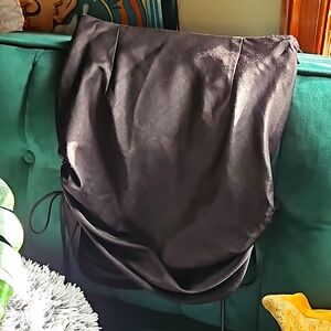 Black Satin Mini Skirt